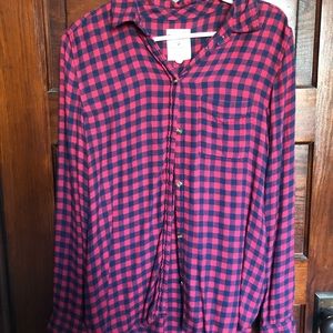 American Eagle Plaid Flannel Button Down